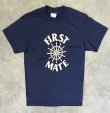 画像1: 80'S SPORTSWEAR "FIRST MATE" シングルステッチ 半袖 Tシャツ ネイビー USA製 (VINTAGE)