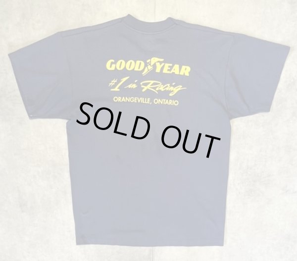 画像4: 90'S GOOD YEAR シングルステッチ 両面プリント 半袖 Tシャツ フェードネイビー カナダ製 (VINTAGE)