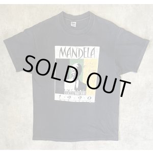 画像: 90'S NELSON MANDELA シングルステッチ 半袖 Tシャツ ブラック USA製 (VINTAGE)