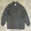 画像1: 80'S CHEMISE LACOSTE 長袖 ポロシャツ ダークグレーヘザー フランス製 (VINTAGE)