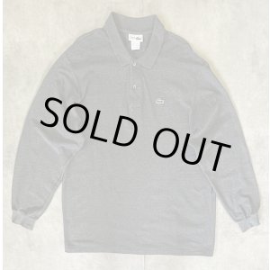 画像: 80'S CHEMISE LACOSTE 長袖 ポロシャツ ダークグレーヘザー フランス製 (VINTAGE)