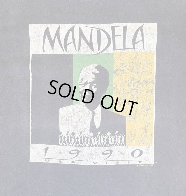 画像3: 90'S NELSON MANDELA シングルステッチ 半袖 Tシャツ ブラック USA製 (VINTAGE)