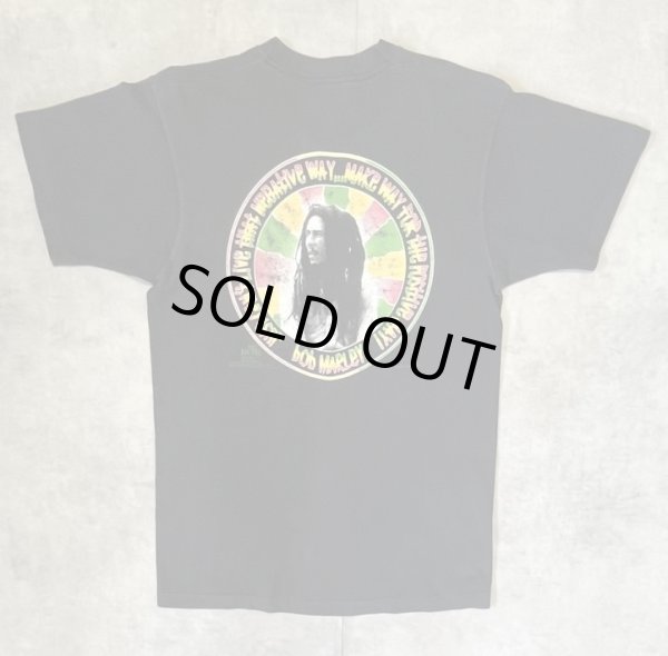 画像4: 90'S BOB MARLEY "POSITIVE VIBRATION" 両面プリント シングルステッチ 半袖 Tシャツ ブラック USA製 (VINTAGE)