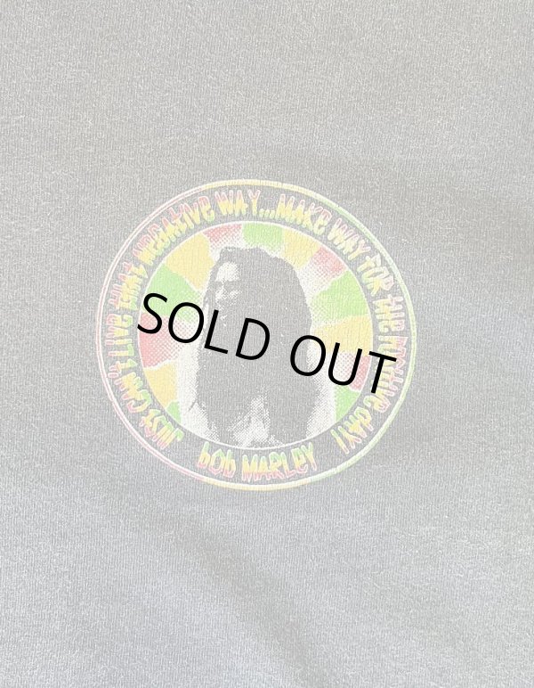 画像3: 90'S BOB MARLEY "POSITIVE VIBRATION" 両面プリント シングルステッチ 半袖 Tシャツ ブラック USA製 (VINTAGE)