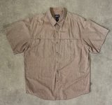 画像: 90'S PATAGONIA  スナップボタン 半袖 シャンブレーシャツ ライトブラウン 香港製 (VINTAGE)