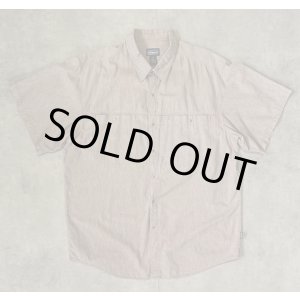画像: 90'S PATAGONIA  スナップボタン 半袖 シャンブレーシャツ ライトブラウン 香港製 (VINTAGE)