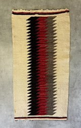 画像: オールド ナバホ ウールラグ 96cm x 51cm (VINTAGE)