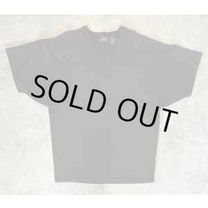 画像: 90'S J.CREW 旧タグ 半袖 フットボール Tシャツ ブラック (VINTAGE)