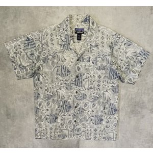 画像: 90'S PATAGONIA "PATALOHA" コットン 半袖 アロハシャツ 総柄 ポルトガル製 (VINTAGE)