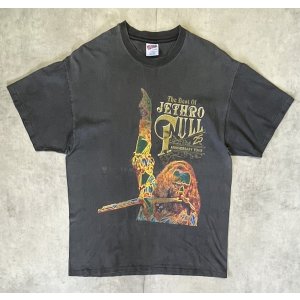 画像: 90'S JETHRO TULL "25th ANNIVERSARY TOUR" 両面プリント シングルステッチ 半袖 Tシャツ フェードブラック (VINTAGE)