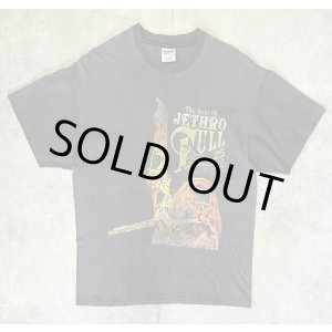 画像: 90'S JETHRO TULL "25th ANNIVERSARY TOUR" 両面プリント シングルステッチ 半袖 Tシャツ フェードブラック (VINTAGE)