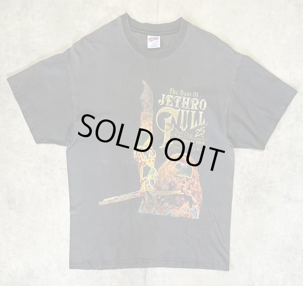 画像1: 90'S JETHRO TULL "25th ANNIVERSARY TOUR" 両面プリント シングルステッチ 半袖 Tシャツ フェードブラック (VINTAGE)
