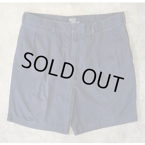 画像: 90'S RALPH LAUREN ツープリーツ チノショーツ ネイビー (VINTAGE)