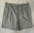 画像1: 90'S RALPH LAUREN "TYLER SHORT" ツープリーツ チノショーツ カーキ (VINTAGE)