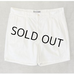 画像: 90'S RALPH LAUREN "ボックスロゴ" ツープリーツ チノショーツ ホワイト (VINTAGE)