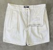 画像3: 90'S RALPH LAUREN "ボックスロゴ" ツープリーツ チノショーツ ホワイト (VINTAGE)