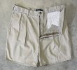 画像3: 90'S RALPH LAUREN "ボックスロゴ" ツープリーツ チノショーツ ベージュ (VINTAGE)