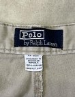 画像2: 90'S RALPH LAUREN "ボックスロゴ" ツープリーツ チノショーツ ベージュ (VINTAGE)