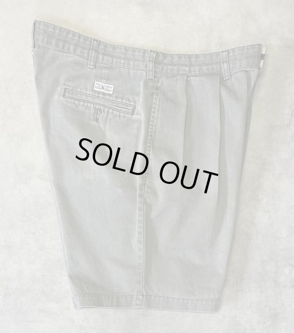 画像4: 90'S RALPH LAUREN "TYLER SHORT" ツープリーツ チノショーツ カーキ (VINTAGE)