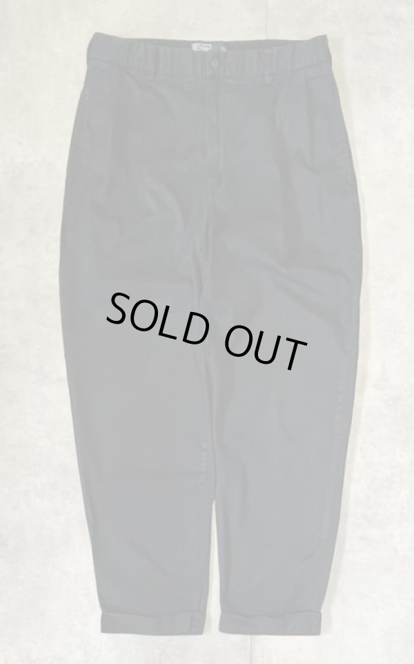画像1: 90'S RALPH LAUREN "HAMMOND PANT" ツープリーツ チノパンツ ブラック (VINTAGE)