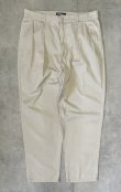画像1: 90'S RALPH LAUREN "ボックスロゴ" ツープリーツ チノパンツ ライトベージュ (VINTAGE)