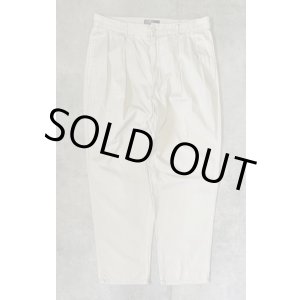 画像: 90'S RALPH LAUREN "ボックスロゴ" ツープリーツ チノパンツ ライトベージュ (VINTAGE)