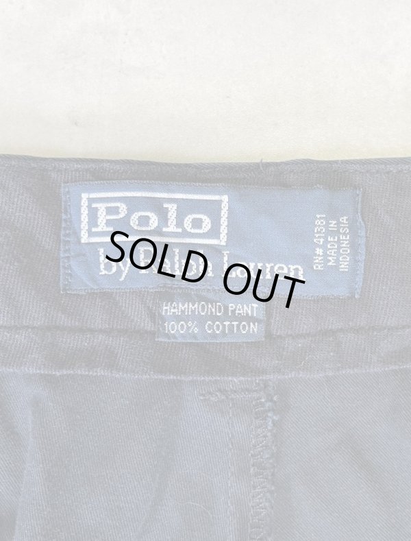 画像2: 90'S RALPH LAUREN "HAMMOND PANT" ツープリーツ チノパンツ ブラック (VINTAGE)