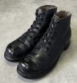 画像1: 60'S アメリカ軍 US ARMY キャップトゥ レザー コンバットブーツ ブラック (VINTAGE)