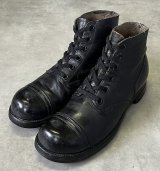 画像: 60'S アメリカ軍 US ARMY キャップトゥ レザー コンバットブーツ ブラック (VINTAGE)