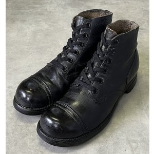 画像: 60'S アメリカ軍 US ARMY キャップトゥ レザー コンバットブーツ ブラック (VINTAGE)