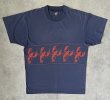画像1: 90'S MAINE シングルステッチ 両面プリント 半袖 Tシャツ フェードネイビー USA製 (VINTAGE)