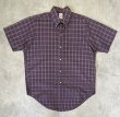 画像1: 80'S BROOKS BROTHERS "MAKERS" 6ボタン ポプリン 半袖 BDシャツ チェック柄 USA製 (VINTAGE)