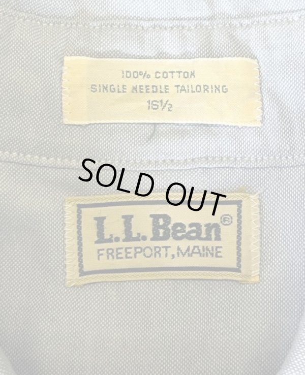 画像2: 80'S LL Bean オックスフォード 半袖 BDシャツ ブルー (VINTAGE)