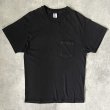 画像1: 90'S HANES シングルステッチ ポケット付き 半袖 Tシャツ ブラック ジャマイカ製 (VINTAGE)