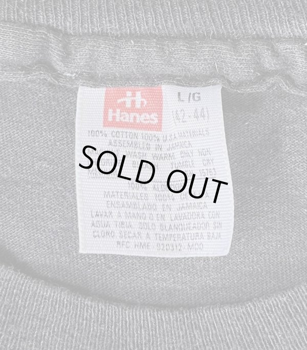 画像2: 90'S HANES シングルステッチ ポケット付き 半袖 Tシャツ ブラック ジャマイカ製 (VINTAGE)