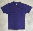 画像1: 90'S FRUIT OF THE LOOM シングルステッチ 耳付きポケット 半袖 Tシャツ ネイビー USA製 (VINTAGE)