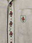 画像3: 60'S GAUCHO ORIGINAL 三角タグ レーヨン 長袖 オープンカラーシャツ ベージュ (VINTAGE)