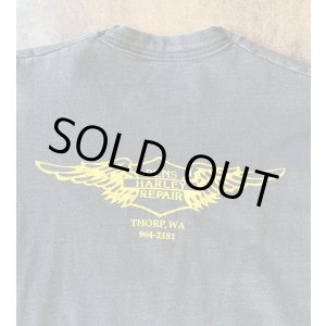 画像: 90'S BENS HARLEY REPAIR シングルステッチ 半袖 Tシャツ ブラック USA製 (VINTAGE)