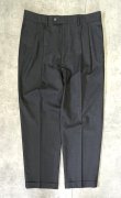 画像1: RALPH LAUREN ツープリーツ トロピカルウール スラックス チャコール (VINTAGE)
