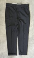 画像1: BROOKS BROTHERS ノータック トロピカルウールパンツ チャコール (VINTAGE)