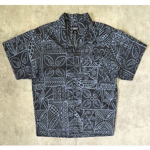 画像: 00'S PATAGONIA オープンカラー 半袖 ACシャツ バーククロス総柄 (VINTAGE)