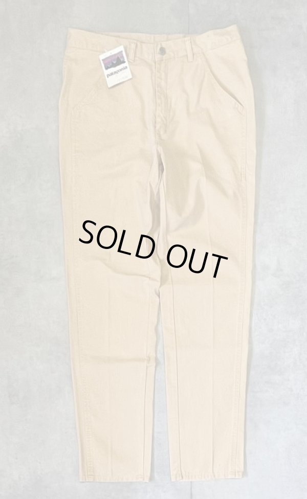 画像1: 80'S PATAGONIA "STAND UP PANTS" 旧タグ キャンバスパンツ ライトブラウン 香港製 (DEADSTOCK)