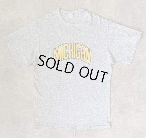画像1: 90'S SAND-KNIT "MICHIGAN" 半袖 Tシャツ ヘザーグレー (VINTAGE)