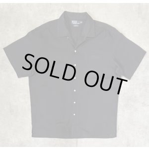 画像: 90'S RALPH LAUREN "CHAUNCEY" ロゴ無し 半袖 オープンカラーシャツ ブラック (VINTAGE)