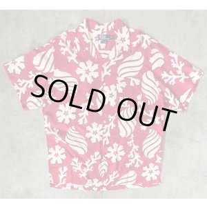 画像: 90'S RALPH LAUREN "ADAMS" ビスコース 半袖 オープンカラーシャツ 総柄 (VINTAGE)