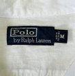 画像2: 90'S RALPH LAUREN 片側フラップ付きポケット 猫目ボタン ワークシャツ ホワイト (VINTAGE)