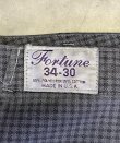 画像2: 80'S FORTUNE トップスナップボタン コックパンツ 後染めブラック チェック柄 TALONジップ USA製 (VINTAGE)