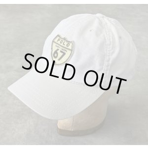 画像: 90'S RALPH LAUREN "POLO 67" ベースボールキャップ ライトベージュ USA製 (VINTAGE)