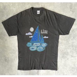 画像: 90'S ST. THOMAS SAILLING シングルステッチ 半袖 Tシャツ ブラック USA製 (VINTAGE)