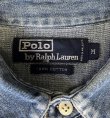画像2: 90'S RALPH LAUREN スマイルポケット デニム 長袖 ウエスタンシャツ インディゴ (VINTAGE)